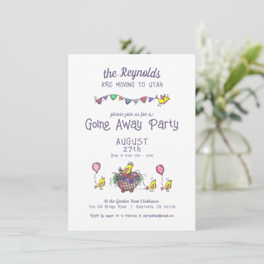 Invitation Parade Festive Oiseaux Départ (Debout devant)