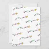 Invitation Parade Festive Oiseaux Départ (Dos)