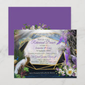 Invitation Paradis de la Wisteria tropicale au Palais d'Or (Devant / Derrière)