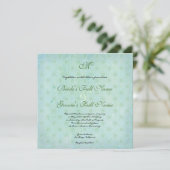 Invitation Paradis Inséparables Moderne Floral Swirl Damask (Debout devant)