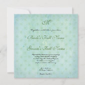 Invitation Paradis Inséparables Moderne Floral Swirl Damask (Devant)