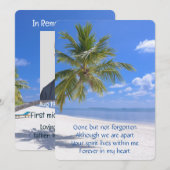 Invitation Paradis tropical de la plage Memento de poche (Devant / Derrière)