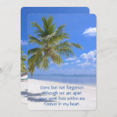 Invitation Paradis tropical de la plage Memorial Pocket Keeps (Devant / Derrière)