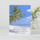 Invitation Paradis tropical de la plage Memorial Pocket Keeps (Debout devant)