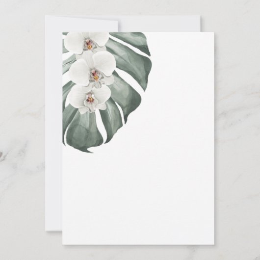 Invitation Paradis tropical des Orchidées Blanches 50e annive (Dos)