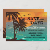 Invitation Paradis tropical Enregistrer la date de l'annonce (Devant / Derrière)