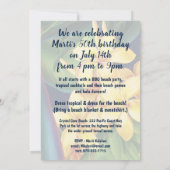 Invitation Paradis tropical Hawaï Floral Luau (Dos)