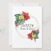 Invitation Paradis tropical Oiseaux Floral Botanical Sweet 16 (Dos)