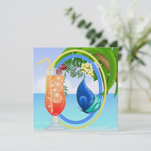 Invitation Paradise Beach (Debout devant)