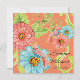 Invitation Paradise Inséparables 3, Floral Modern Mariage