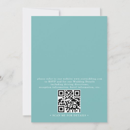 Invitation Paradise Palms Tropical Beach QR Code Wedding (Dos)