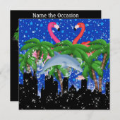 Invitation Paradise Party in Style Bright Lights - SRF (Devant / Derrière)