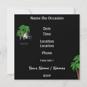 Invitation Paradise Party in Style Bright Lights - SRF (Dos)