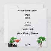 Invitation Paradise Party in Style Bright Lights - SRF (Dos)