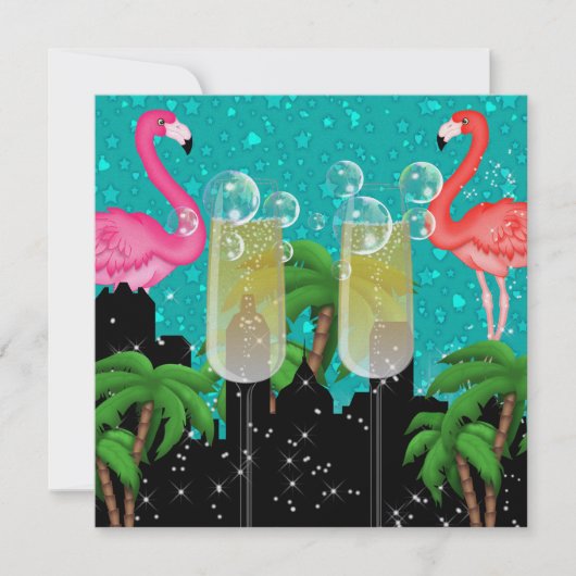 Invitation Paradise Party in Style Bright Lights - SRF (Devant)