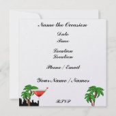 Invitation Paradise Party in Style Bright Lights - SRF (Dos)