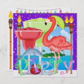 Invitation Paradise PARTY / Luau - SRF (Devant / Derrière)