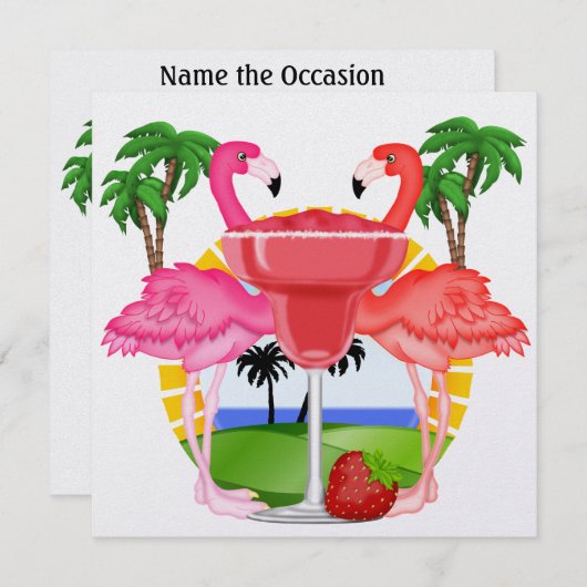 Invitation Paradise Party - SRF (Devant / Derrière)