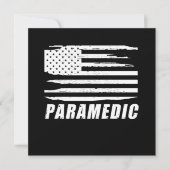 Invitation Paramedic USA Drapeau EMT EMS Docteur Médecine Amb (Devant)