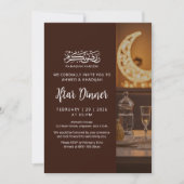 Invitation Paramètre de table de lanterne chaude pour le dîne (Devant)