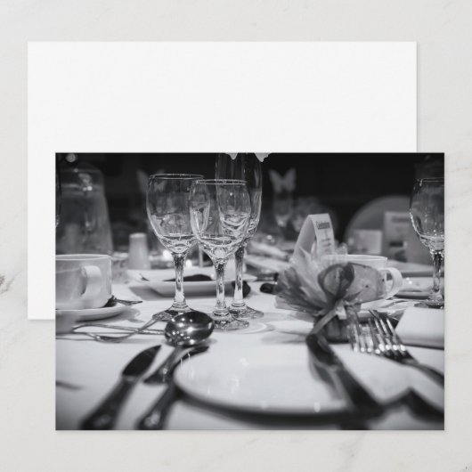 Invitation Paramètre de table de mariage (Devant / Derrière)