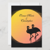 Invitation Paramètre flamme Mariage du soir du soleil (Dos)