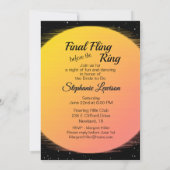 Invitation Paramètre flamme Mariage du soir du soleil (Dos)