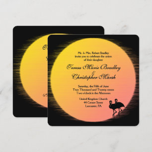 Invitation Paramètre flamme Mariage du soir du soleil