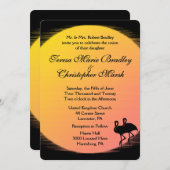 Invitation Paramètre flamme Mariage du soir du soleil (Devant / Derrière)