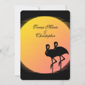 Invitation Paramètre flamme Mariage du soir du soleil (Dos)