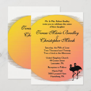 Invitation Paramètre flamme Mariage du soir du soleil
