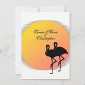 Invitation Paramètre flamme Mariage du soir du soleil (Dos)