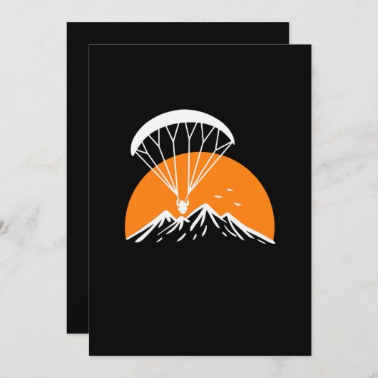 Invitation Paramotorisation Vintage rétro (Devant / Derrière)