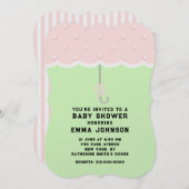 Invitation Parapluie baby shower (Devant / Derrière)