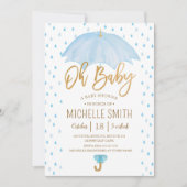 Invitation Parapluie d'amour Sprinkle Baby shower (Devant)