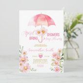 Invitation Parapluie D'avril Fleurs de Mai par Daisy (Debout devant)