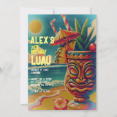 Invitation Parapluie de cocktail Tiki Tropical Vintage Fête L (Devant)