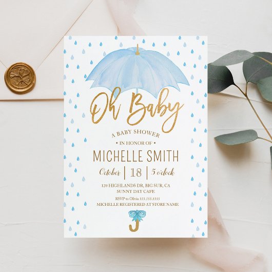 Invitation Parapluie de l'Amour Bébé Shower Sprinkle