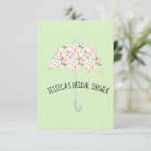 Invitation Parapluie Floral pour la Douche (Debout devant)