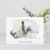 Invitation *~* Parapluie Japonaise Femme RSVP QR AR27 Mariage (Debout devant)