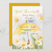 Invitation Parapluie Marguerite Les Averses d'Avril Bringt Fl (Devant / Derrière)