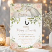 Invitation Parapluie rose Les douches d'avril apportent des f