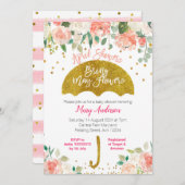 Invitation Parapluie rose Pêche Avril Douches Apporter mai Fl (Devant / Derrière)