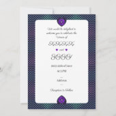 Invitation Parapluie violet & coeurs .7 (Dos)