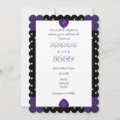 Invitation Parapluie violet & coeurs .7 (Dos)