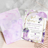 Invitation Parapluie violet Lilac Baby shower d'avril Douches
