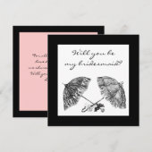 Invitation parapluies vintage invitent (Devant / Derrière)