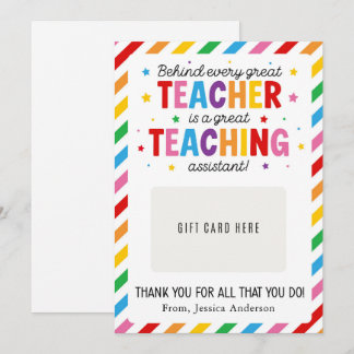 Invitation Paraprofessional Appreciation Day Gift Card Holder