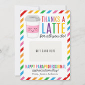 Invitation Paraprofessional Appreciation Day Gift Card Holder (Devant)