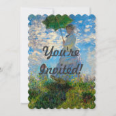 Invitation Parasol Monet Femme Impressionnisme (Devant)